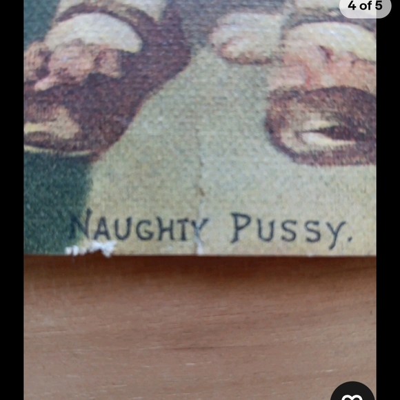 Vintage Style Art Print with Child and Cat - Picture 4 of 5